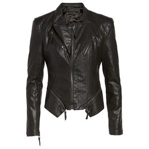 Faux Leather Moto Jacket